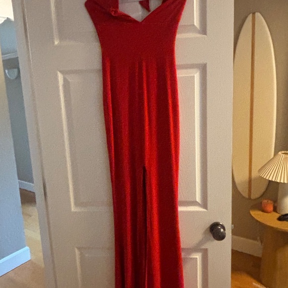 Red gown from Revolve. - Picture 2 of 5